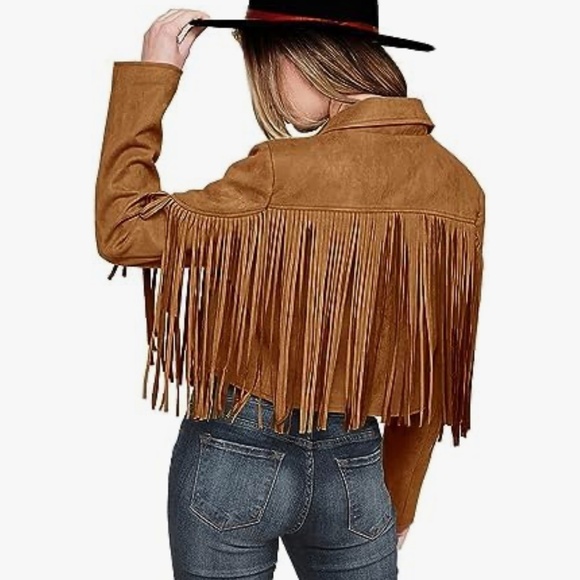 PRETTYGARDEN Women's Fringe Faux Suede Leather Jacket - Picture 8 of 8